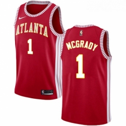 Youth Nike Atlanta Hawks 1 Tracy Mcgrady Swingman Red NBA Jersey Statement Edition