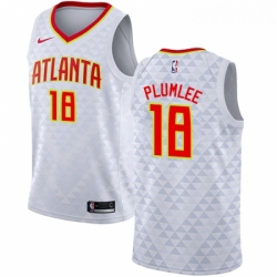 Youth Nike Atlanta Hawks 18 Miles Plumlee Swingman White NBA Jersey Association Edition 