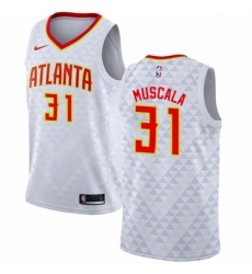 Youth Nike Atlanta Hawks 31 Mike Muscala Swingman White NBA Jersey Association Edition 