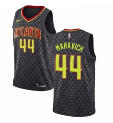 Youth Nike Atlanta Hawks 44 Pete Maravich Authentic Black Road NBA Jersey Icon Edition