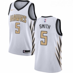 Youth Nike Atlanta Hawks 5 Josh Smith Swingman White NBA Jersey City Edition