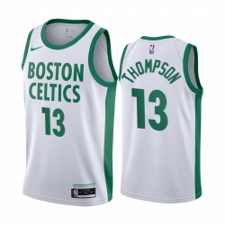 Men Nike Boston Celtics 13 Tristan Thompson White NBA Swingman 2020 21 City Edition Jersey