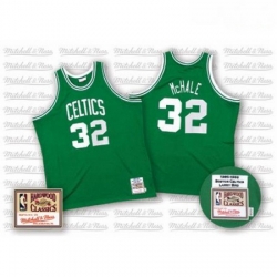 Mens Mitchell and Ness Boston Celtics 32 Kevin Mchale Authentic Green Throwback NBA Jersey 