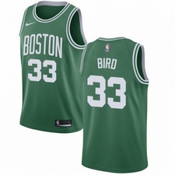 Mens Nike Boston Celtics 33 Larry Bird Swingman GreenWhite No Road NBA Jersey Icon Edition