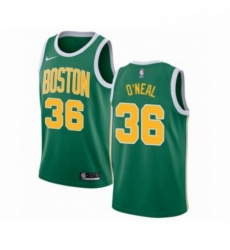 Mens Nike Boston Celtics 36 Shaquille ONeal Green Swingman Jersey Earned Editi