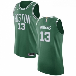 Womens Nike Boston Celtics 13 Marcus Morris Authentic GreenWhite No Road NBA Jersey Icon Edition 