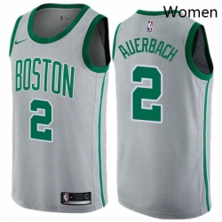 Womens Nike Boston Celtics 2 Red Auerbach Swingman Gray NBA Jersey City Edition