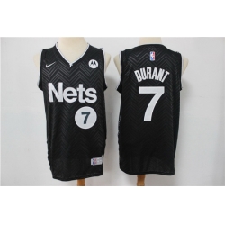 Men Nike Brooklyn Nets Kevin Durant 7 Black NBA New grey playoff bonus jersey