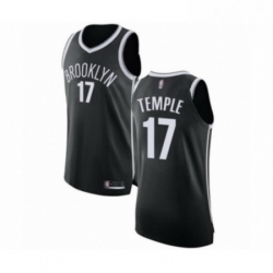 Mens Brooklyn Nets 17 Garrett Temple Authentic Black Basketball Jersey Icon Edition 