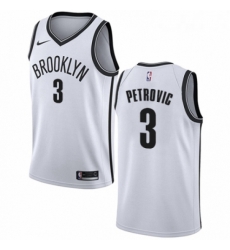 Womens Nike Brooklyn Nets 3 Drazen Petrovic Authentic White NBA Jersey Association Edition