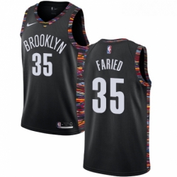 Womens Nike Brooklyn Nets 35 Kenneth Faried Swingman Black NBA Jersey 2018 19 City Edition 