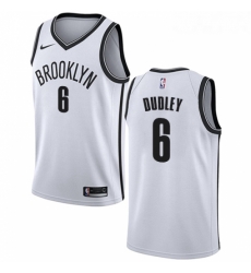 Womens Nike Brooklyn Nets 6 Jared Dudley Swingman White NBA Jersey Association Edition 