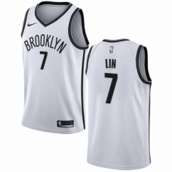 Womens Nike Brooklyn Nets 7 Jeremy Lin Swingman White NBA Jersey Association Edition