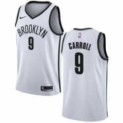 Womens Nike Brooklyn Nets 9 DeMarre Carroll Authentic White NBA Jersey Association Edition 