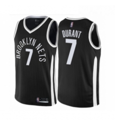 Youth Brooklyn Nets 7 Kevin Durant Swingman Black Basketball Jersey City Edition 