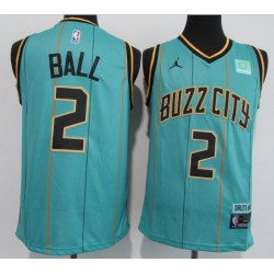 Men Charlotte Hornets 2 LaMelo Ball Teal 2020 21 City Edition Swin