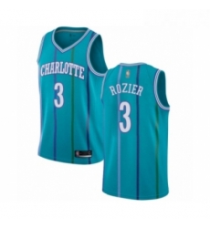 Womens Jordan Charlotte Hornets 3 Terry Rozier Authentic Aqua Hardwood Classics Basketball Jersey 