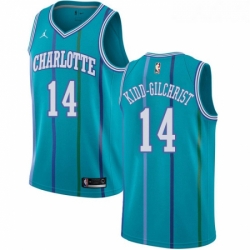 Womens Nike Jordan Charlotte Hornets 14 Michael Kidd Gilchrist Swingman Aqua Hardwood Classics NBA Jersey