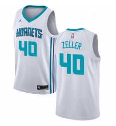 Womens Nike Jordan Charlotte Hornets 40 Cody Zeller Swingman White NBA Jersey Association Edition