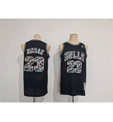 Men Chicago Bulls 23 Michael Jordan Black Stitched Basketball Jersey 1