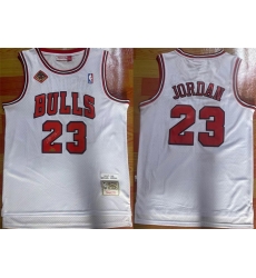 Men Chicago Bulls 23 Michael Jordan White 1997 98 Stitched Jersey