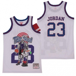 Tune Squad 23 Michael Jordan White Hardwood Classics Skull Edition Movie Jersey