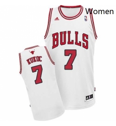 Womens Adidas Chicago Bulls 7 Toni Kukoc Swingman White Home NBA Jersey