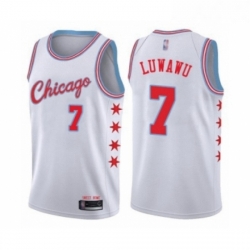 Youth Chicago Bulls 7 Timothe Luwawu Swingman White Basketball Jersey City Edition 