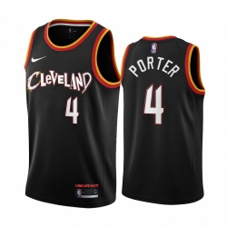 Men Nike Cleveland Cavaliers 4 Kevin Porter Jr  Black NBA Swingman 2020 21 City Edition Jersey