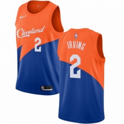 Mens Nike Cleveland Cavaliers 2 Kyrie Irving Swingman Blue NBA Jersey City Edition