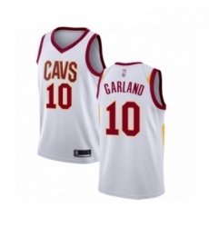 Womens Cleveland Cavaliers 10 Darius Garland Authentic White Basketball Jersey Association Edition 