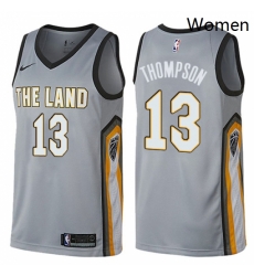 Womens Nike Cleveland Cavaliers 13 Tristan Thompson Swingman Gray NBA Jersey City Edition