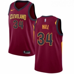 Womens Nike Cleveland Cavaliers 34 Tyrone Hill Swingman Maroon Road NBA Jersey Icon Edition