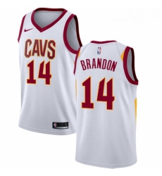 Youth Nike Cleveland Cavaliers 14 Terrell Brandon Swingman White Home NBA Jersey Association Edition 