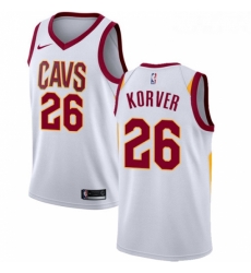 Youth Nike Cleveland Cavaliers 26 Kyle Korver Swingman White Home NBA Jersey Association Edition 