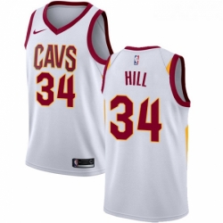 Youth Nike Cleveland Cavaliers 34 Tyrone Hill Swingman White Home NBA Jersey Association Edition