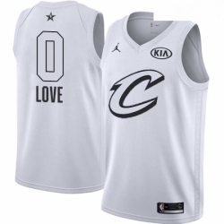 Youth Nike Jordan Cleveland Cavaliers 0 Kevin Love Swingman White 2018 All Star Game NBA Jersey