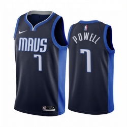 Men Dallas Mavericks 7 Dwight Powell Navy NBA Swingman 2020 21 Earned Edition Jersey