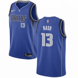 Mens Nike Dallas Mavericks 13 Steve Nash Swingman Royal Blue Road NBA Jersey Icon Edition