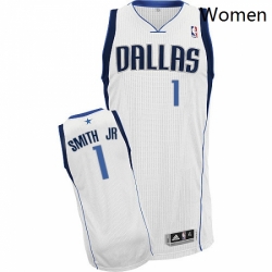 Womens Adidas Dallas Mavericks 1 Dennis Smith Jr Authentic White Home NBA Jersey