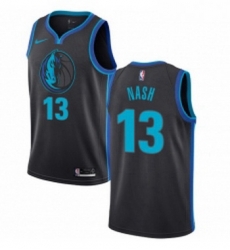 Womens Nike Dallas Mavericks 13 Steve Nash Swingman Charcoal NBA Jersey City Edition