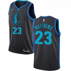 Womens Nike Dallas Mavericks 23 Wesley Matthews Swingman Charcoal NBA Jersey City Edition