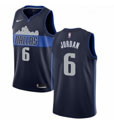 Womens Nike Dallas Mavericks 6 DeAndre Jordan Swingman Navy Blue NBA Jersey Statement Edition 