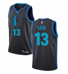 Youth Nike Dallas Mavericks 13 Steve Nash Swingman Charcoal NBA Jersey City Edition