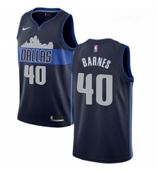 Youth Nike Dallas Mavericks 40 Harrison Barnes Authentic Navy Blue NBA Jersey Statement Edition