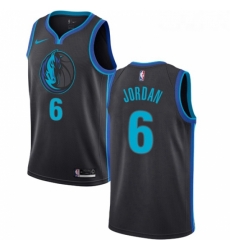 Youth Nike Dallas Mavericks 6 DeAndre Jordan Swingman Charcoal NBA Jersey City Edition 