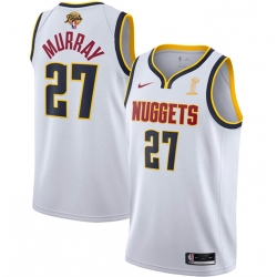 Men Denver Nuggets 27 Jamal Murray White 2023 Finals Association Edition Stitched Basketball Jersey