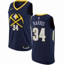 Mens Nike Denver Nuggets 34 Devin Harris Swingman Navy Blue NBA Jersey City Edition 