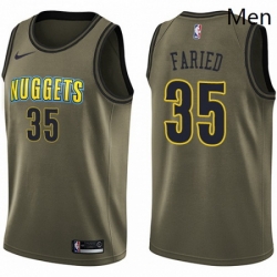 Mens Nike Denver Nuggets 35 Kenneth Faried Swingman Green Salute to Service NBA Jersey