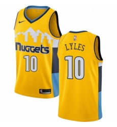 Womens Nike Denver Nuggets 10 Trey Lyles Swingman Gold Alternate NBA Jersey Statement Edition 